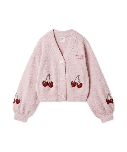 ジェラートピケ チェリージャガードカーディガン ピンク gelato pique（ジェラートピケ）の「【ONLINE限定カラーあり】ベビモコ