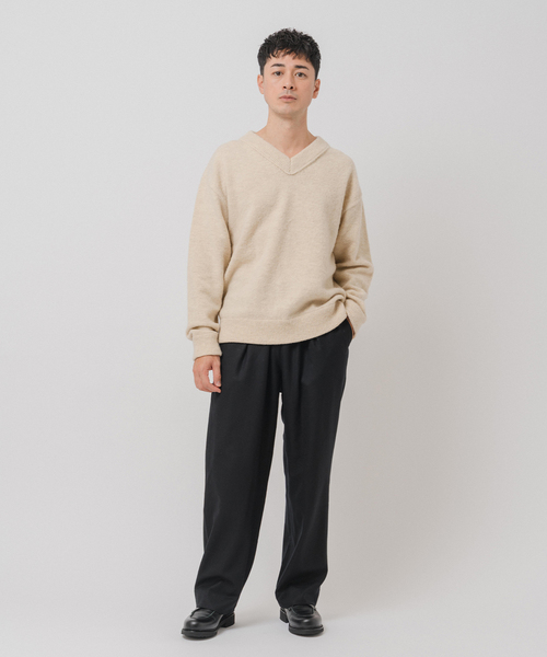 EDIFICE(エディフィス)の「サキソニー 1タック イージーパンツ(スラックス・メンズ・ブラック/チャコールグレー/ブラウン/ネイビー・SMALL/MEDIUM/LARGE)」の5枚目の写真