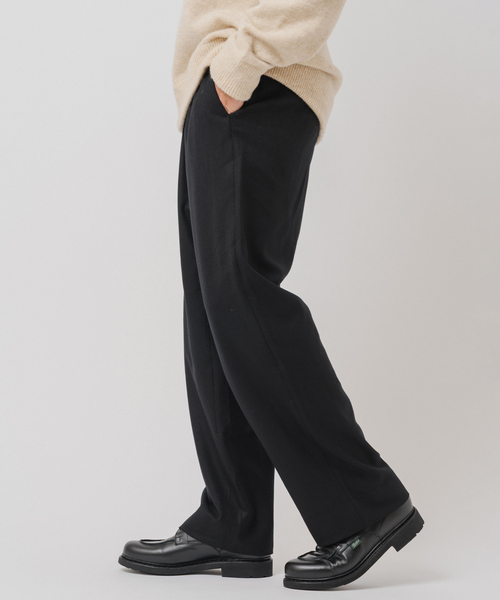 EDIFICE(エディフィス)の「サキソニー 1タック イージーパンツ(スラックス・メンズ・ブラック/チャコールグレー/ブラウン/ネイビー・SMALL/MEDIUM/LARGE)」の9枚目の写真