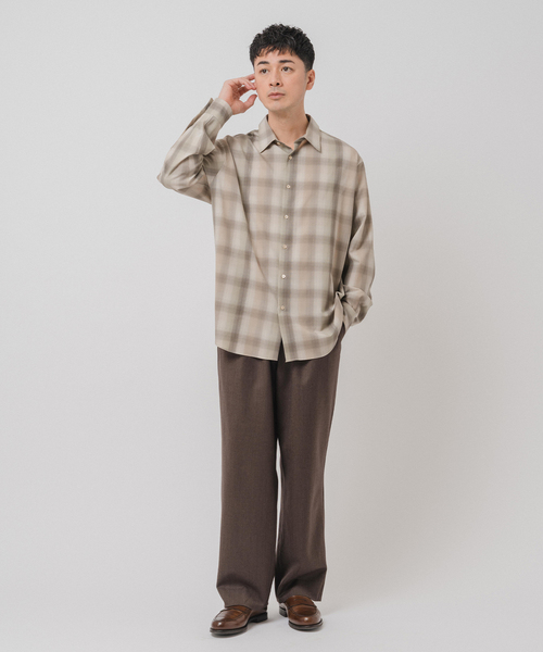 EDIFICE(エディフィス)の「サキソニー 1タック イージーパンツ(スラックス・メンズ・ブラック/チャコールグレー/ブラウン/ネイビー・SMALL/MEDIUM/LARGE)」の21枚目の写真