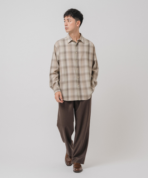 EDIFICE(エディフィス)の「サキソニー 1タック イージーパンツ(スラックス・メンズ・ブラック/チャコールグレー/ブラウン/ネイビー・SMALL/MEDIUM/LARGE)」の22枚目の写真