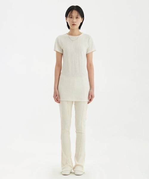 YOUTH(ユース)の「Long-Line Jersey T-Shirt - Ivory(Tシャツ/カットソー・レディース・その他・S/M)」の1枚目の写真