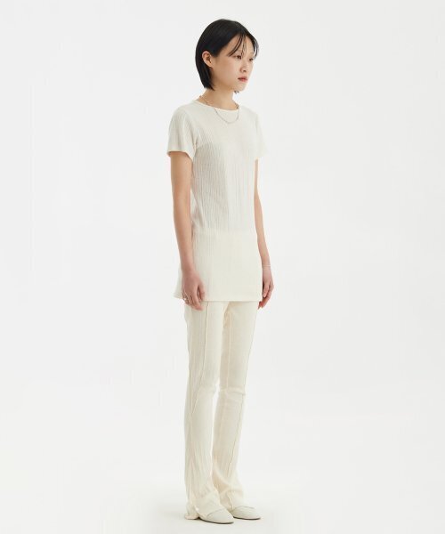 YOUTH(ユース)の「Long-Line Jersey T-Shirt - Ivory(Tシャツ/カットソー・レディース・その他・S/M)」の2枚目の写真