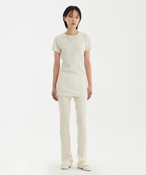 YOUTH(ユース)の「Long-Line Jersey T-Shirt - Ivory(Tシャツ/カットソー・レディース・その他・S/M)」の3枚目の写真