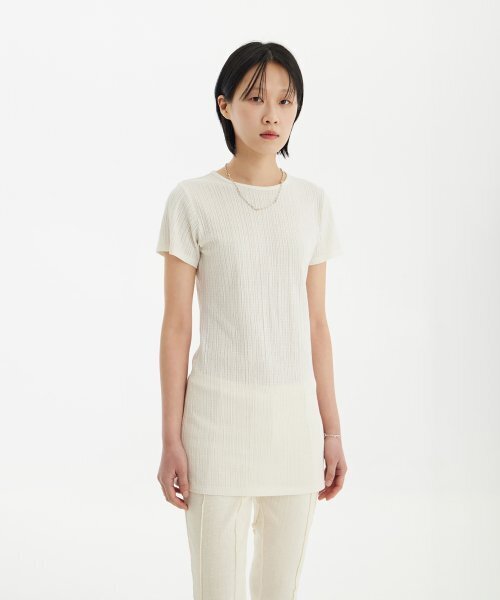 YOUTH(ユース)の「Long-Line Jersey T-Shirt - Ivory(Tシャツ/カットソー・レディース・その他・S/M)」の5枚目の写真