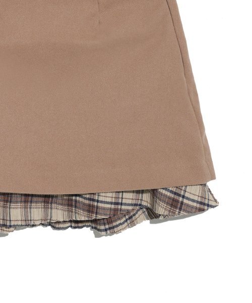 HIGH SCHOOL DISCO(ハイスクールディスコ)の「LAYERED BUCKLE SKIRT_BEIGE(スカート・レディース・その他・S/M)」の5枚目の写真