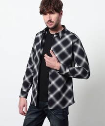 HIDEAWAYS NICOLE | オンブレチェックショートレギュラーシャツ(シャツ/ブラウス)