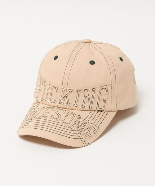 FUCKING AWESOME(ファッキングオーサム)の「<FUCKING AWESOME> KO 6-Panel Hat/キャップ(キャップ・メンズ・ブラック/ナチュラル・FREE)」の1枚目の写真