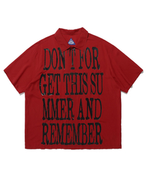 ISTKUNST（イストクンスト）の「BIG TEXT HALF SHIRT_RED(IK2ESMW301A)（シャツ/ブラウス）」
