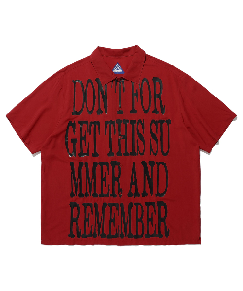 BIG TEXT HALF SHIRT_RED(IK2ESMW301A)
