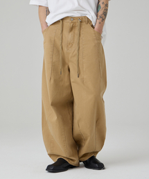 AOTT（アンアウトピット）の「ウォッシュドワイドバルーンストリングコットンパンツベージュ（その他パンツ）」
