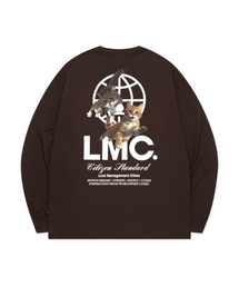 FLYING CATS LONG SLV TEE brown