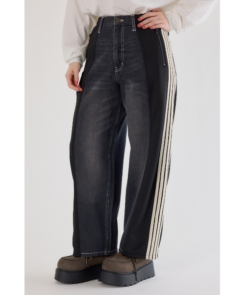 RODEO CROWNS WIDE BOWL（ロデオクラウンズワイドボウル）の「カスタムトラック デニムパンツ（デニムパンツ・レディース・ブラック系その他/イエロー系その他/ブルー系その他・SMALL/MEDIUM/LARGE）」の9枚目の写真