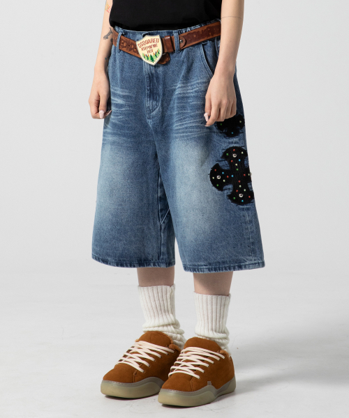 GLACK(グラック)の「GP132 ジュエルクロスデニムバミューダパンツ (インディゴ)(その他パンツ・レディース・その他・SMALL/MEDIUM/LARGE)」の11枚目の写真