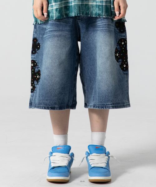 GLACK(グラック)の「GP132 ジュエルクロスデニムバミューダパンツ (インディゴ)(その他パンツ・レディース・その他・SMALL/MEDIUM/LARGE)」の5枚目の写真