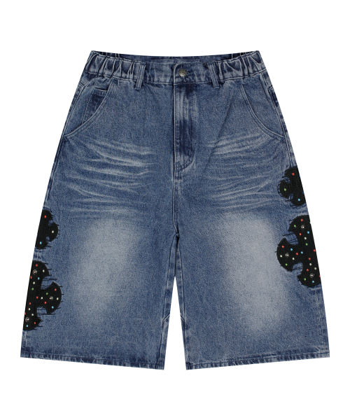 GLACK(グラック)の「GP132 ジュエルクロスデニムバミューダパンツ (インディゴ)(その他パンツ・レディース・その他・SMALL/MEDIUM/LARGE)」の9枚目の写真