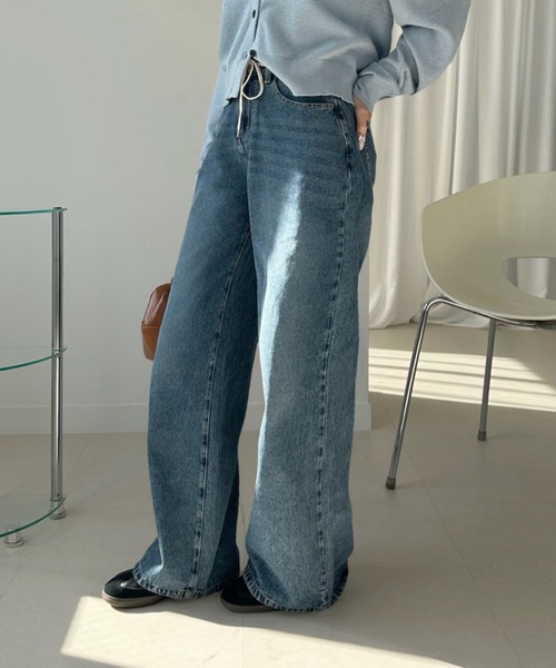 TREOVER(トレオーバー)の「こなれ感を演出するヴィンテージワイドデニムパンツ(デニムパンツ・レディース・ブルー/ブラック/ライトブルー・MEDIUM/LARGE/LL)」の15枚目の写真