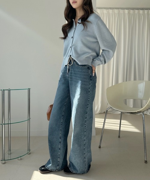 TREOVER(トレオーバー)の「こなれ感を演出するヴィンテージワイドデニムパンツ(デニムパンツ・レディース・ブルー/ブラック/ライトブルー・MEDIUM/LARGE/LL)」の16枚目の写真