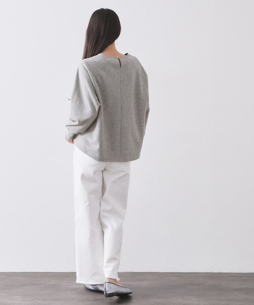 OPAQUE.CLIP(オペークドットクリップ)の「フォルムデザイントップス/セットアップ対応【洗濯機OK】(Tシャツ/カットソー・レディース・チャコールグレー/グレー・40/38)」の5枚目の写真