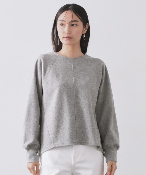 OPAQUE.CLIP(オペークドットクリップ)の「フォルムデザイントップス/セットアップ対応【洗濯機OK】(Tシャツ/カットソー・レディース・チャコールグレー/グレー・40/38)」の11枚目の写真