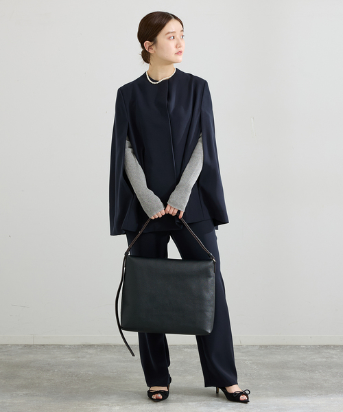 IENA(イエナ)の「《追加》ケープジャケット(その他アウター・レディース・ブラック系その他/ダークブルー・FREE)」の6枚目の写真