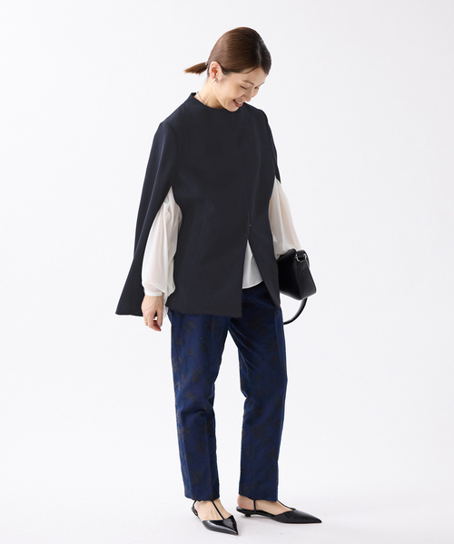 IENA(イエナ)の「《追加》ケープジャケット(その他アウター・レディース・ブラック系その他/ダークブルー・FREE)」の7枚目の写真