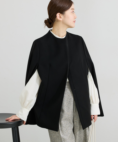 IENA(イエナ)の「《追加》ケープジャケット(その他アウター・レディース・ブラック系その他/ダークブルー・FREE)」の8枚目の写真