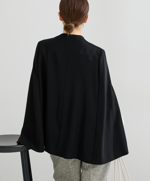 IENA(イエナ)の「《追加》ケープジャケット(その他アウター・レディース・ブラック系その他/ダークブルー・FREE)」の11枚目の写真