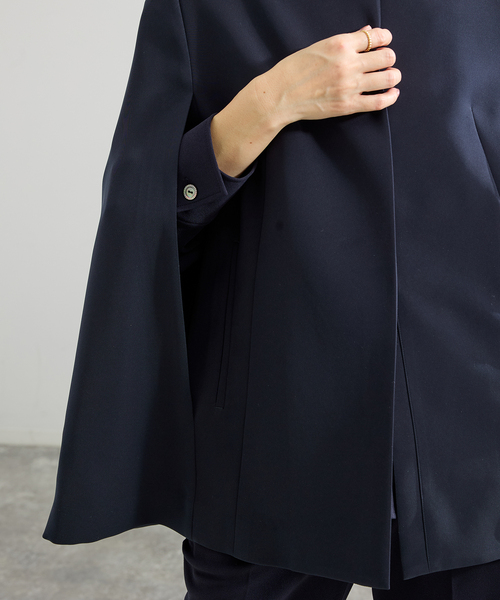 IENA(イエナ)の「《追加》ケープジャケット(その他アウター・レディース・ブラック系その他/ダークブルー・FREE)」の22枚目の写真