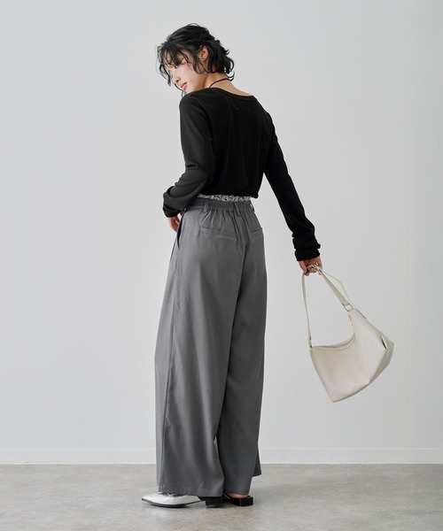 NOGLE（ノグル）の「【NOGLE/ノグル】カラーリブカットソー（Tシャツ/カットソー・レディース・ブルー/イエロー/ブラック/アイボリー/ピンク・FREE）」の13枚目の写真