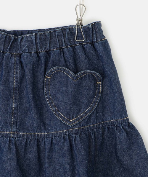 ROPE' PICNIC（ロペピクニック）の「【KIDS/キッズ】インパンツ付きハートポケットデニムスカート（デニムスカート・キッズ・ネイビー/サックスブルー・S/L/M）」の12枚目の写真