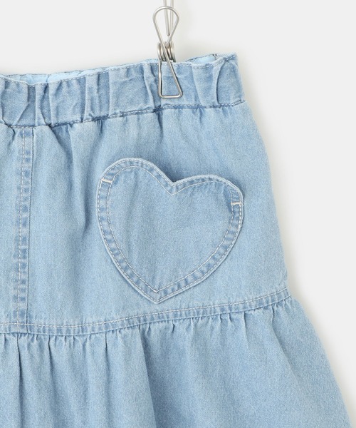 ROPE' PICNIC（ロペピクニック）の「【KIDS/キッズ】インパンツ付きハートポケットデニムスカート（デニムスカート・キッズ・ネイビー/サックスブルー・S/L/M）」の15枚目の写真
