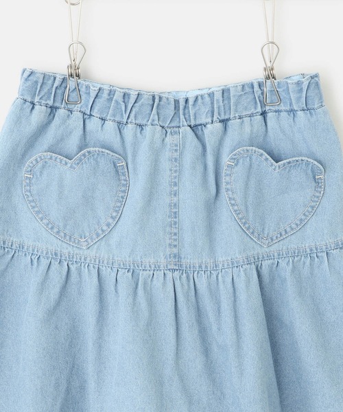 ROPE' PICNIC（ロペピクニック）の「【KIDS/キッズ】インパンツ付きハートポケットデニムスカート（デニムスカート・キッズ・ネイビー/サックスブルー・S/L/M）」の16枚目の写真