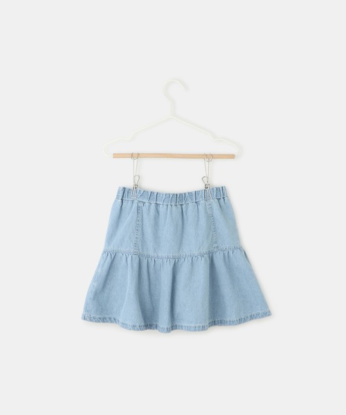 ROPE' PICNIC（ロペピクニック）の「【KIDS/キッズ】インパンツ付きハートポケットデニムスカート（デニムスカート・キッズ・ネイビー/サックスブルー・S/L/M）」の6枚目の写真