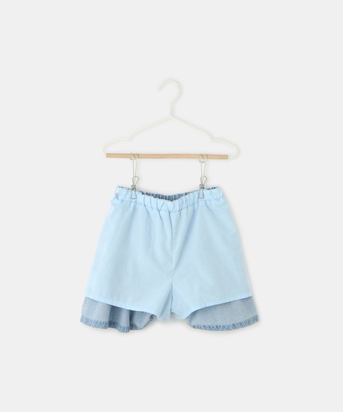 ROPE' PICNIC（ロペピクニック）の「【KIDS/キッズ】インパンツ付きハートポケットデニムスカート（デニムスカート・キッズ・ネイビー/サックスブルー・S/L/M）」の7枚目の写真