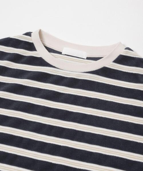 SENSE OF PLACE by URBAN RESEARCH(センスオブプレイスバイアーバンリサーチ)の「ベロアボーダーTシャツ(Tシャツ/カットソー・レディース・ネイビー/ベージュ/ミント・ONE)」の18枚目の写真