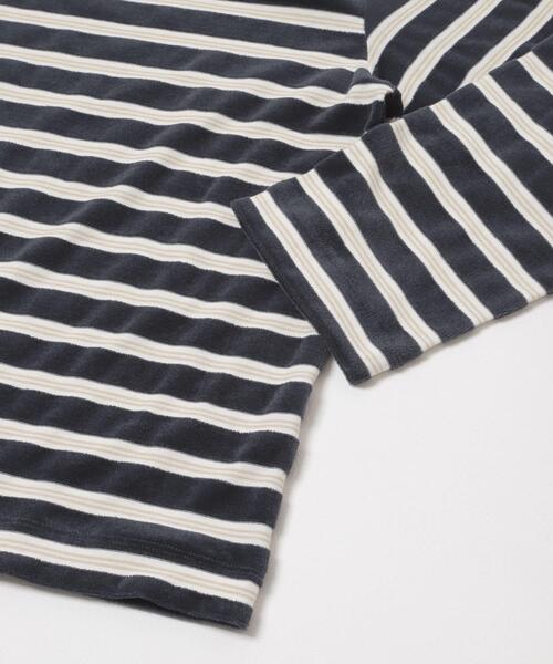SENSE OF PLACE by URBAN RESEARCH(センスオブプレイスバイアーバンリサーチ)の「ベロアボーダーTシャツ(Tシャツ/カットソー・レディース・ネイビー/ベージュ/ミント・ONE)」の19枚目の写真