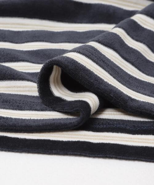 SENSE OF PLACE by URBAN RESEARCH(センスオブプレイスバイアーバンリサーチ)の「ベロアボーダーTシャツ(Tシャツ/カットソー・レディース・ネイビー/ベージュ/ミント・ONE)」の21枚目の写真