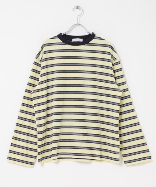 SENSE OF PLACE by URBAN RESEARCH(センスオブプレイスバイアーバンリサーチ)の「ベロアボーダーTシャツ(Tシャツ/カットソー・レディース・ネイビー/ベージュ/ミント・ONE)」の16枚目の写真