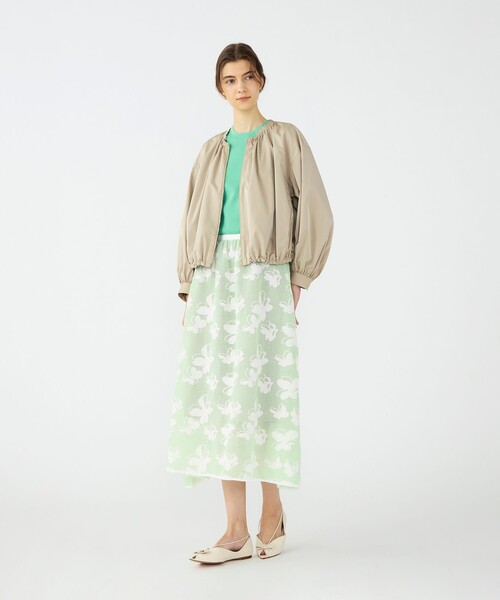 BALLSEY（ボールジィ）の「ライトパウダリータフタ ギャザーブルゾン（ブルゾン・レディース・ネイビー/ベージュ・36）」の3枚目の写真