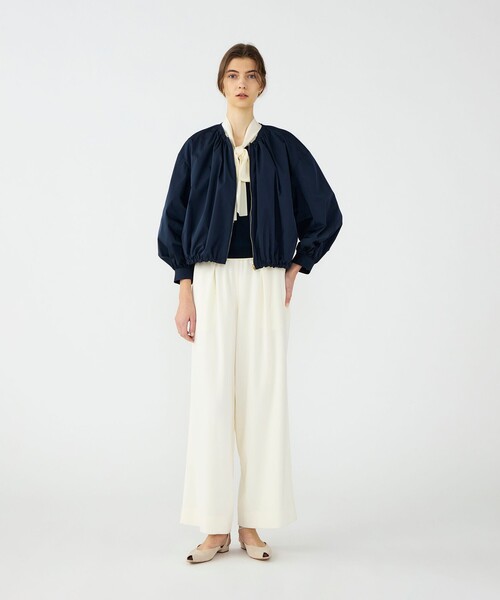 BALLSEY（ボールジィ）の「ライトパウダリータフタ ギャザーブルゾン（ブルゾン・レディース・ネイビー/ベージュ・36）」の15枚目の写真