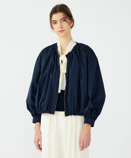 BALLSEY（ボールジィ）の「ライトパウダリータフタ ギャザーブルゾン（ブルゾン・レディース・ネイビー/ベージュ・36）」の16枚目の写真