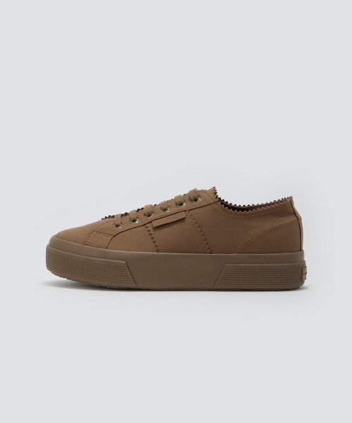 PELLICO(ペリーコ)の「【PELLICO×SUPERGA】 撥水 スウェードスニーカー 3.5cm BROWN(スニーカー・レディース・ブラウン・39/38/37/36/35)」の2枚目の写真
