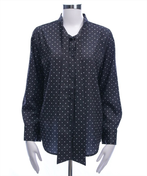 clear（クリア）の「マルチアソートボウタイリボンブラウス[オフィスカジュアル 着回し抜群 大人]≪新作≫（シャツ/ブラウス・レディース・ホワイト系その他/ネイビー/サックスブルー/オフホワイト/ブラック系その他・F）」の14枚目の写真