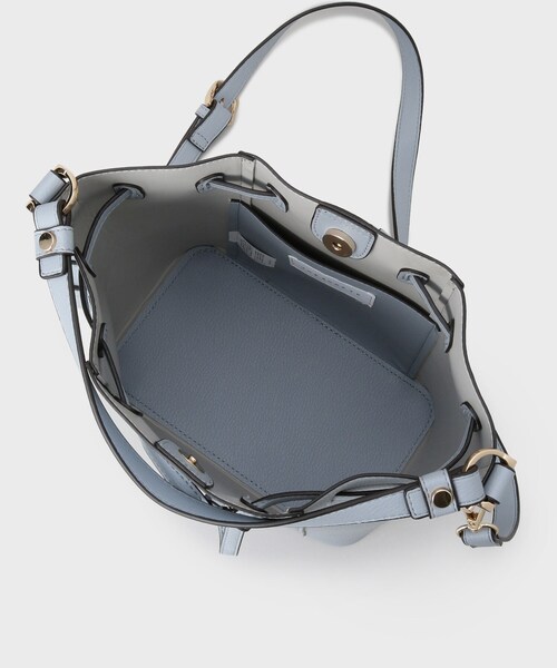 THE SHOP TK （ザ ショップ ティーケー ）の「巾着ショルダーバッグ（ショルダーバッグ・レディース・サックスブルー/アイボリー/チャコールグレー・00）」の9枚目の写真