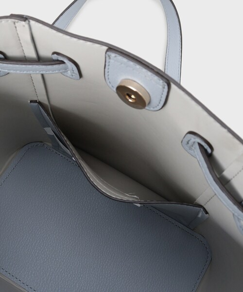 THE SHOP TK （ザ ショップ ティーケー ）の「巾着ショルダーバッグ（ショルダーバッグ・レディース・サックスブルー/アイボリー/チャコールグレー・00）」の13枚目の写真