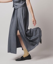 W:Huku（フーク）の「【W:Huku / ソフトタッチツイル】スリット プリーツ スカート / Soft-Touch Twill Slit Pleated Skirt（スカート）」