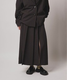 W:Huku（フーク）の「【W:Huku / ソフトタッチツイル】スリット プリーツ スカート / Soft-Touch Twill Slit Pleated Skirt（スカート）」