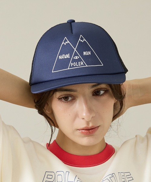 POLeR(ポーラー)の「【POLER / ポーラー】ベン メッシュ キャップ / ユニセックス(キャップ・メンズ・レッド/ブラック/ネイビー・フリー)」の2枚目の写真