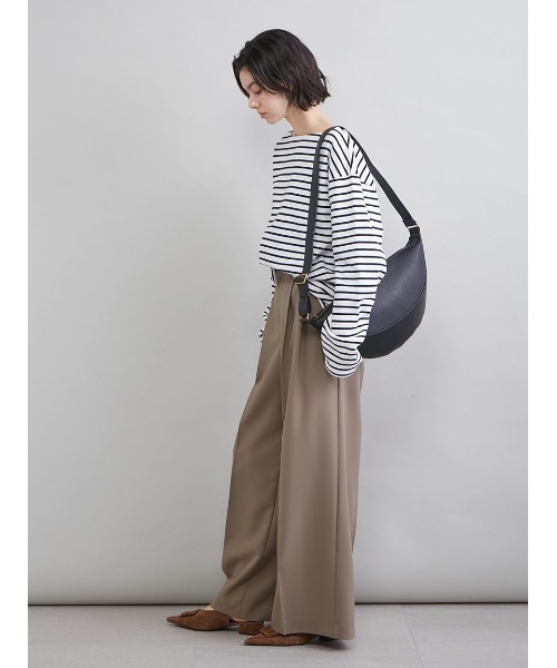 Mila Owen（ミラオーウェン）の「ボートネックボーダーＴシャツ（Tシャツ/カットソー・レディース・キャメル/アイボリー/ピンク/ブルー・F）」の11枚目の写真